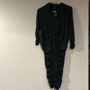 TORRID STUDIO KNIT SHIRRED SHIRTDRESS